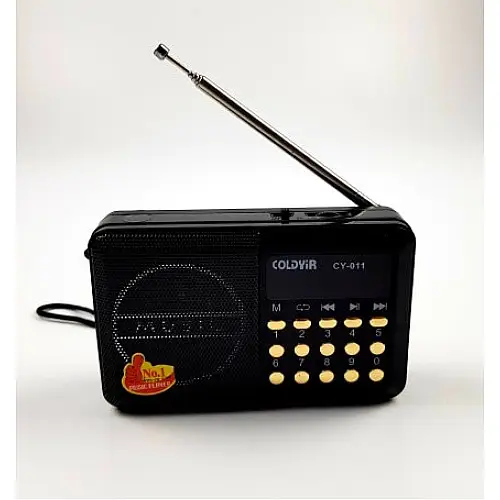 Портативний акумуляторний Knstar FM- радіо coldyir cy-011 З роз'ємом для USB і карти пам'яті чорне