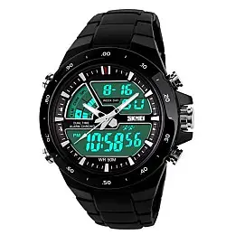 Чоловічий годинник Skmei 1016 Shark Black Чорний