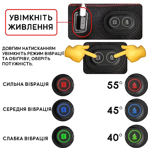 Електричний обігрівальний пояс Lesko YX201 USB One Size Чорний (10014-50142)