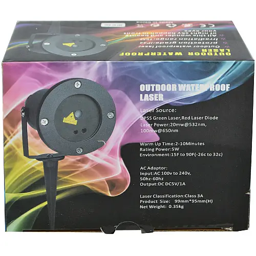 Лазерный проектор RIAS Star Shower SW-18 с пультом ДУ Black (3_00912)