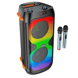 Колонка Bluetooth с караоке и микрофонами HOCO Manhattan BS53 Black N