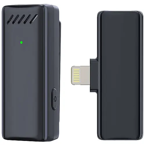 Беспроводной Lightning петличный микрофон с зарядным кейсом Savetek P32 Apple iPhone iPad до 20 м