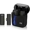 Беспроводной Lightning петличный микрофон с зарядным кейсом Savetek P32 Apple iPhone iPad до 20 м