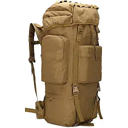 Великий тактичний армійський рюкзак з дощовиком Combat Койот (S1645407)
