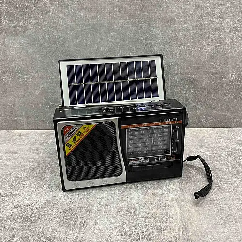 Радіо-ліхтар на сонячній батареї на акумуляторі Solar Charge S-1521BTS