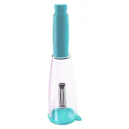 Ніж для чищення овочів і фруктів з контейнером Fissman Skin-Peeler Blue (14964-hbr)