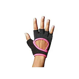 Перчатки для йоги ToeSox Grip черные с розовым S