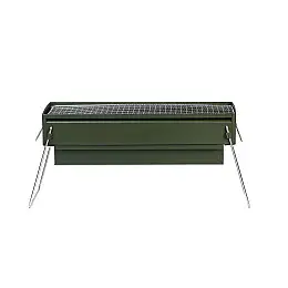 Мангал портативний складаний переносний TS Kitchen з хромованою решіткою (HP461GR)