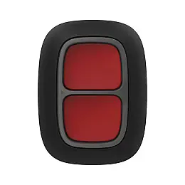 Бездротова екстрена кнопка Ajax DoubleButton black із захистом від випадкових натискань