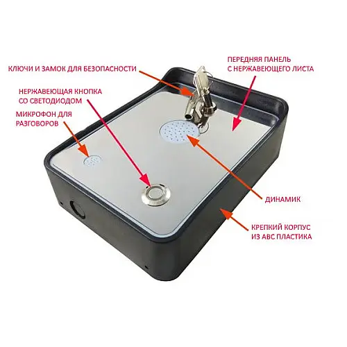 GSM домофон інтерком антивандальний з елементами сигналізації Nectronix GSM-HELP (100790)