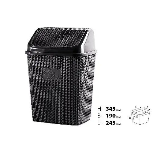 Контейнер для мусора Violet House Coffee Виолетта 34,5х19х24,5 см Коричневий (6513161)