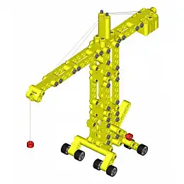 Детский конструктор Kiditec 1217 L-set Showcrane big Yellow 460 деталей (3893)