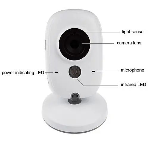 Відеоняня Baby Monitor VB603 / HD720P / 3.2 LCD з датчиком температури Білий (100235)