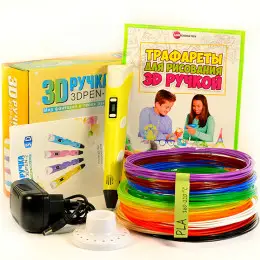 3D-ручка rx-style с набором эко-пластика PLA 200 м и трафаретами (SMT4624139254545)