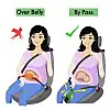 Універсальний адаптер автомобільного ременя безпеки для вагітних SUNROZ Pregnancy Seat Belt 21х9х6 см Чорний