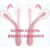 Набір Ложка силіконова з утриманням форми вигину для годування дитини Рожева і Слюнявчик ПВХ з кишенею, що відстібається Жираф (n-801)