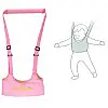 Набір дитячі віжки-ходунки Walking Assistant Moby Baby Рожевий та Слюнявчик на кнопці (n-1054)