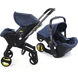 Коляска-автокрісло Tommy 2в1 для подорожей проходить у ручну поклажу Синя