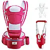 Хіпсит, Ерго-рюкзак, кенгуру перенесення Baby Carrier 6 в 1 Червоний та віжки-ходунки з трусиками (n-1395)