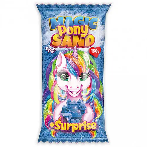Кинетический песок "Magic Pony Sand" Danko Toys MPS-01 рус 150 г Синий