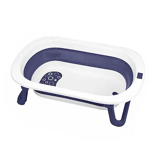 Дитяча складна ванночка для купання Bestbaby BS-10 Синьо-білий