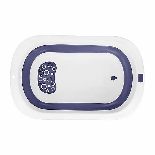Дитяча складна ванночка для купання Bestbaby BS-10 Синьо-білий