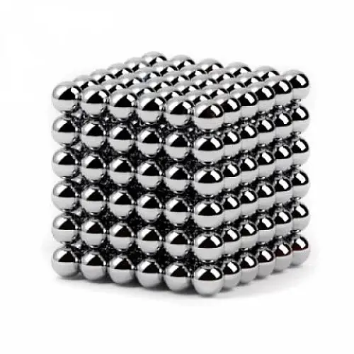 Магнитный конструктор Неокуб HZ 216 5мм в боксе Silver