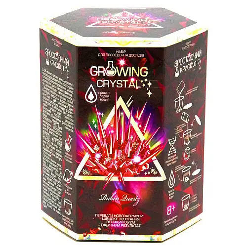 Дитячий набір для експериментів GROWING CRYSTAL Danko Toys GRK-01 укр Рубін