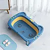 Дитяча ванночка Bestbaby BS-8766 Котик Blue складна