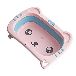 Детская ванночка Bestbaby BS-8766 Котик Pink складная
