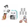 Портативный термопринтер OldBro Bambi Cat Mini printer Blue 5 рулонов самоклеющейся термобумаги