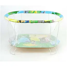 Манеж овальний Qvatro Принцеси 100 х 70 х 60 см Multicolor (35107)