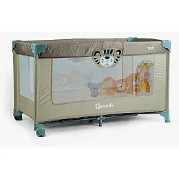 Ліжко-манеж прямокутний Toti 126 х 65 х 75 см Brown (152652)