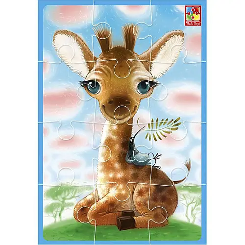 Мʼякі пазли Малюк зможе Жираф 12 елем Vladi Toys (VT1103-94)