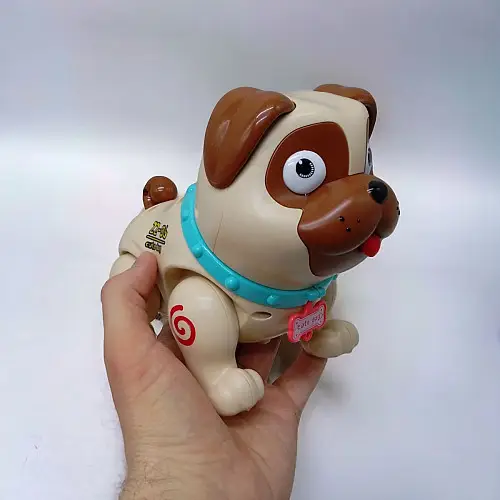 Іграшка інтерактивна Cute Pugs Собака музична коричнева Mic (158-18C)