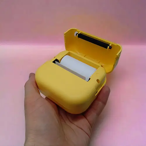 Портативний термопринтер Portable mini printer жовтий Mic (C65319)
