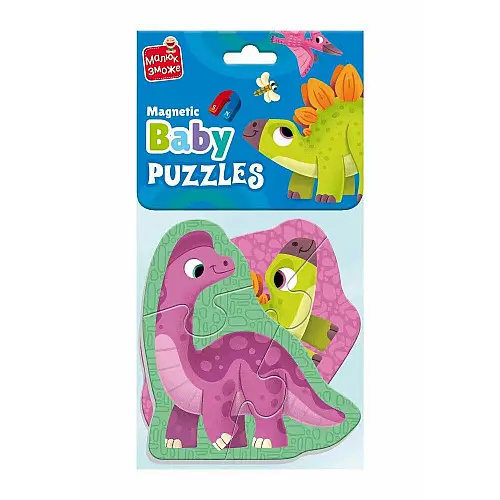 Магнітні бейбі пазли Малюк зможе Динозаврики Vladi Toys (VT3208-27)