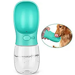 Портативна напувалка SUNROZ Dog Bottle для собак 350 мл Блакитна (SUN0860)