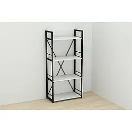Етажерка Ferrum-decor Конект 120x60x28 см Чорний / Білий (XK00199)