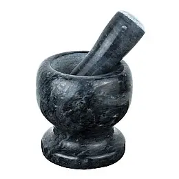 Ступка з маточкою Чорний мармур 10,7х10,7 Чорний (10280)
