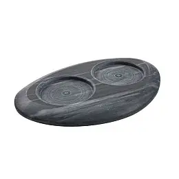 Підставка для 2-х млинів у подарунковій упаковці T&G Marble 19,6x13,1x15 см Чорний 17458