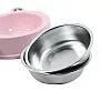 Миска для котів та собак подвійна 36*20*5,5 см Taotaopets Frog 135501 Рожевий