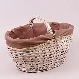 Кошик з бежевою тканиною Flora 50097