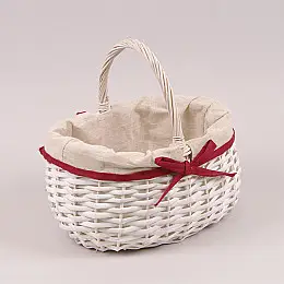 Кошик з тканиною білий Flora 5470