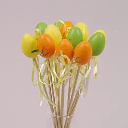 Писанка декоративна на піке мікс (упаковка 12 шт.) Flora 44092