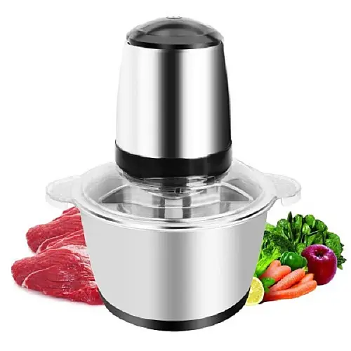 Електричний подрібнювач молния UKC Power Grinder 300 стаціонарний з чашею 2л 300Вт Silver