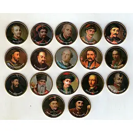 Набір сувенірних монет Collection Гетьмани України 17 шт. (hub_ot1guc)