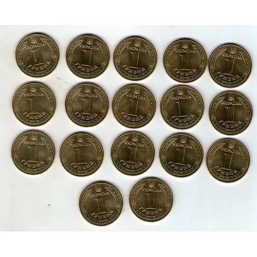 Набір сувенірних монет Collection Гетьмани України 17 шт. (hub_ot1guc)