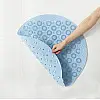 Круглий ковзкий килимок UKC Massage foot rad для душу Блакитний