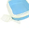 Туалет для кошек з лопаткою Taotaopets 226611 Blue 40х29х13,5 см домашніх тварин